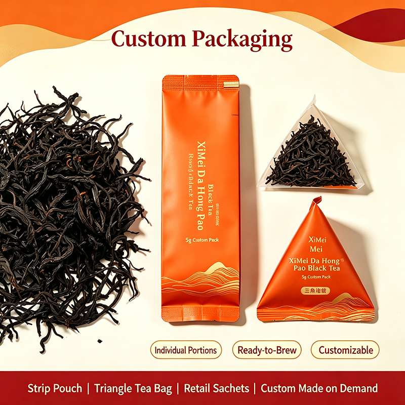 The dark brown, curled leaves are uniform and elegant; the tea offers a rich, mellow honey aroma and a sweet, smooth liquor free from bitterness or astringency, delivering an excellent flavor profile when served hot. OEM/ODM customization is available for 5g individual stick packs and pyramid tea bags, backed by a stable supply of raw material from high-altitude tea gardens.
