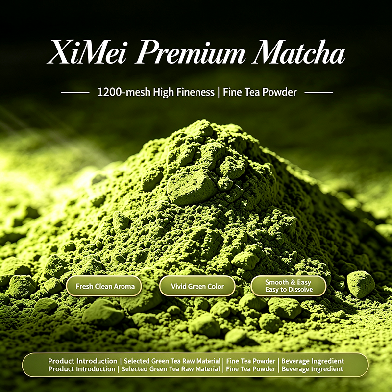 Ultra-fine 1,200-mesh tea powder featuring a fresh seaweed aroma and a crisp, mellow flavor; it dissolves evenly without clumping. Ideal for milk tea and baking applications; available for bulk supply as well as private-label customization in small packaging.