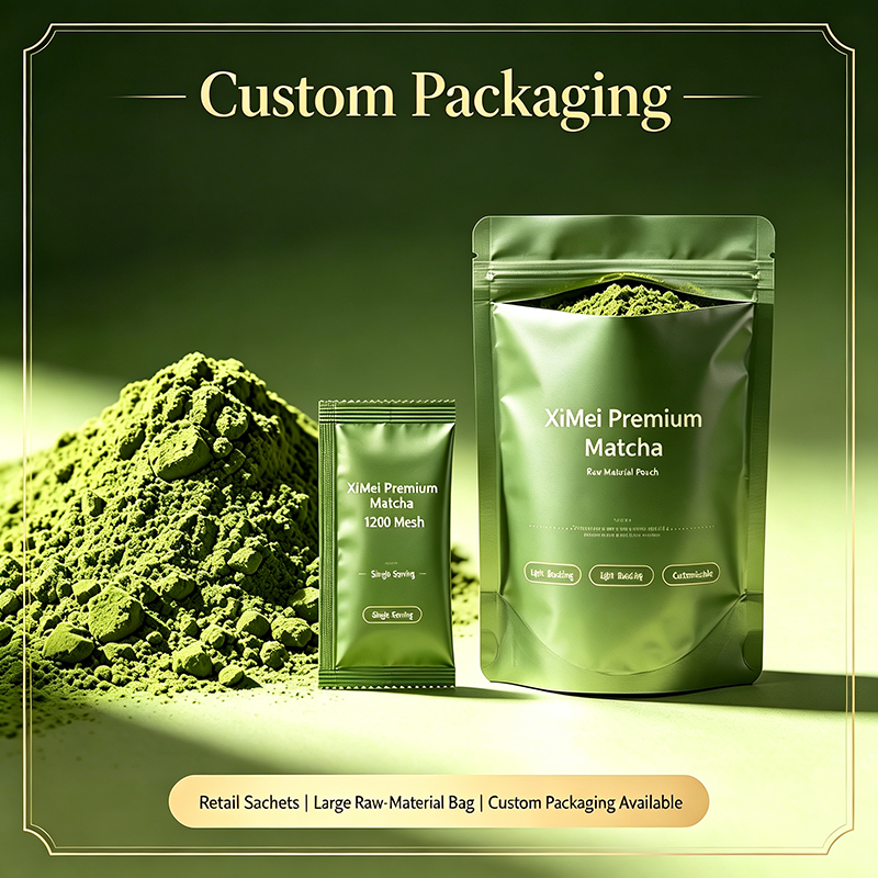Ultra-fine 1,200-mesh tea powder featuring a fresh seaweed aroma and a crisp, mellow flavor; it dissolves evenly without clumping. Ideal for milk tea and baking applications; available for bulk supply as well as private-label customization in small packaging.